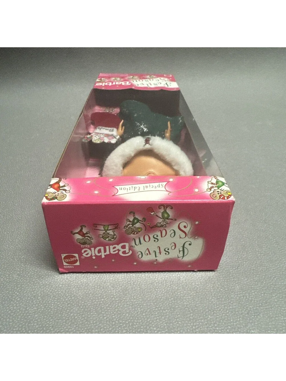 Festive Season Barbie Doll with Stocking Special Edition 1997 Mattel #18909